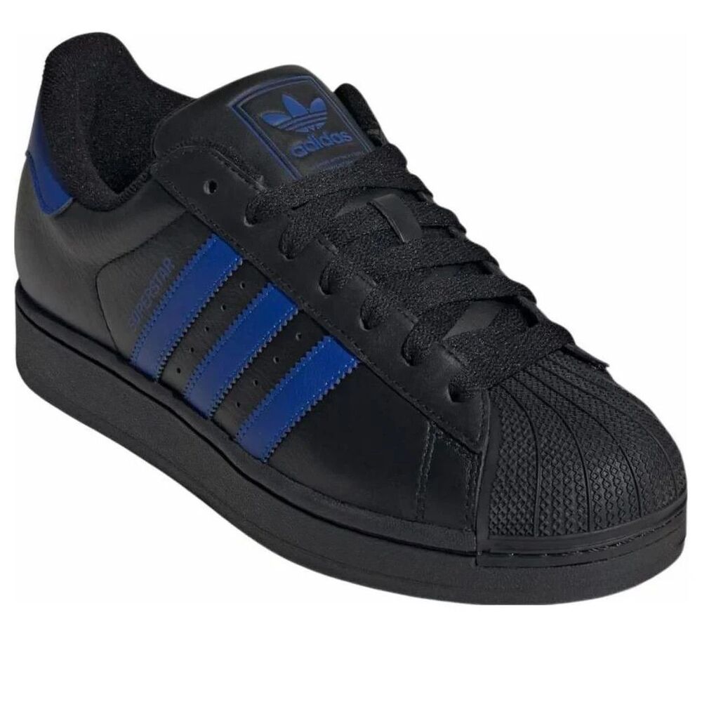 adidas Originals Superstar 2 MultiSize Unisex Casual Shoes Black Blue JQ2310 NEW